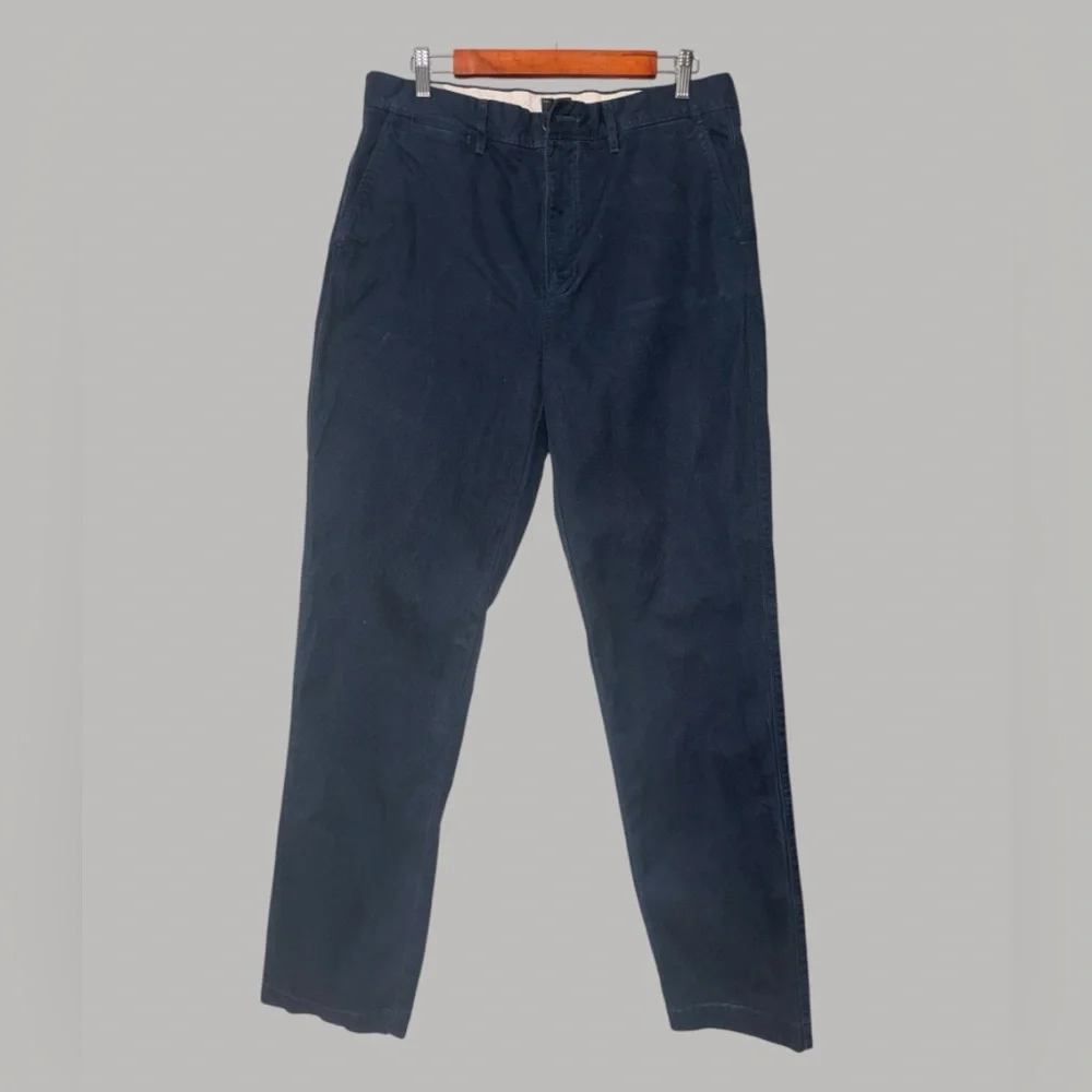 Men's Navy Classic Straight J. Crew‎ 100% Cotton Pants Size 34x36